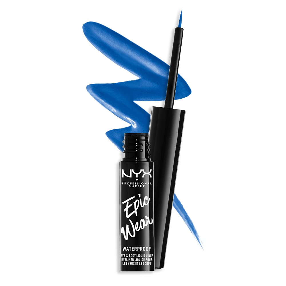 NYX PROFESSIONAL MAKEUP Epic Wear Liquid Liner, Long-Lasting Waterproof Matte Eyeliner - Sapphire