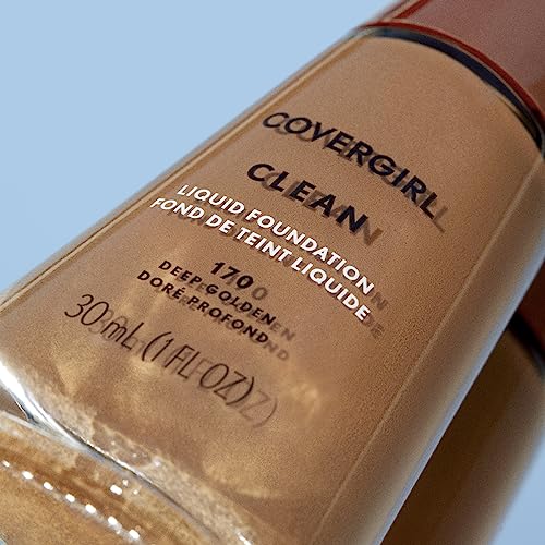 COVERGIRL Clean Liquid Foundation, Sand Beige 153, Pack of 1