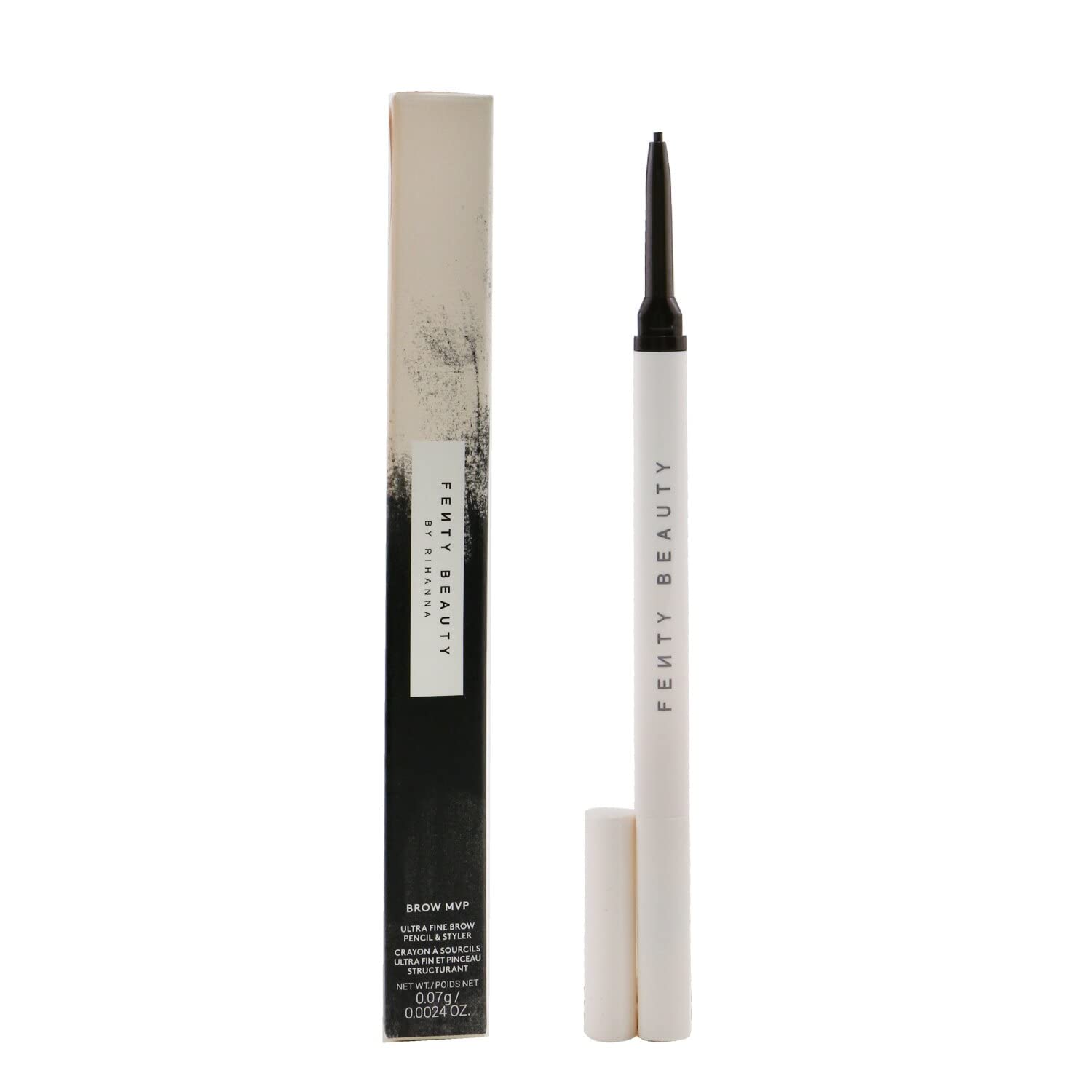 Brow MVP Ultra Fine Brow Pencil and Styler - Black Brown by Fenty Beauty for Women - 0.002 oz Eyebrow Pencil
