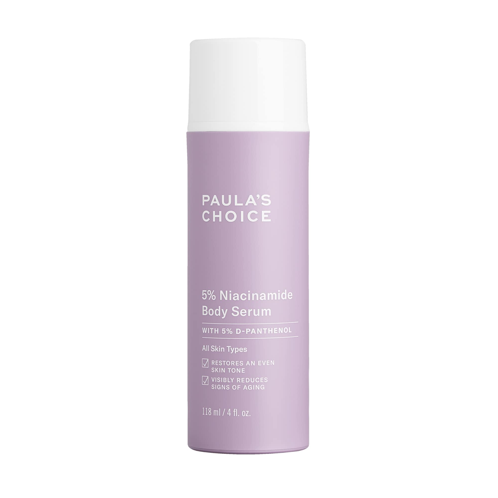 Paula's Choice 5% Niacinamide Body Treatment with Vitamin B3 & B5, Lotion for Discoloration, Redness, Wrinkles & Uneven Tone on Chest, Arms & Legs, Fragrance-free & Paraben-free, 4 Fl Oz.