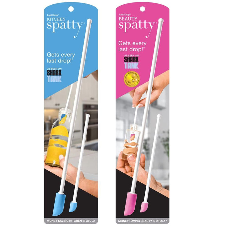 Spatty & Spatty Daddy Two Piece Bundle, 12 inch and 6 inch Pink Set & 12 inch and 6 inch Blue Set- Total 4 Spatty's