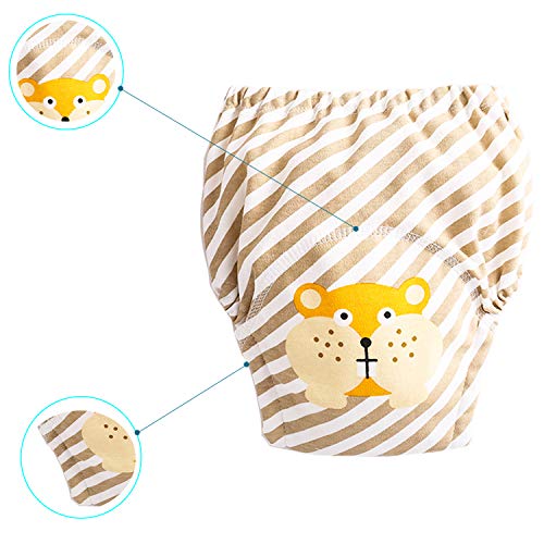 6 Pack Potty Training Pants for Boys Girls, Learning Designs Training Underwear Pants(4T-5.5T)
