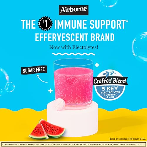 Airborne® Effervescent Tablets - Electrolyte Replenisher - Watermelon 72/10 ct.