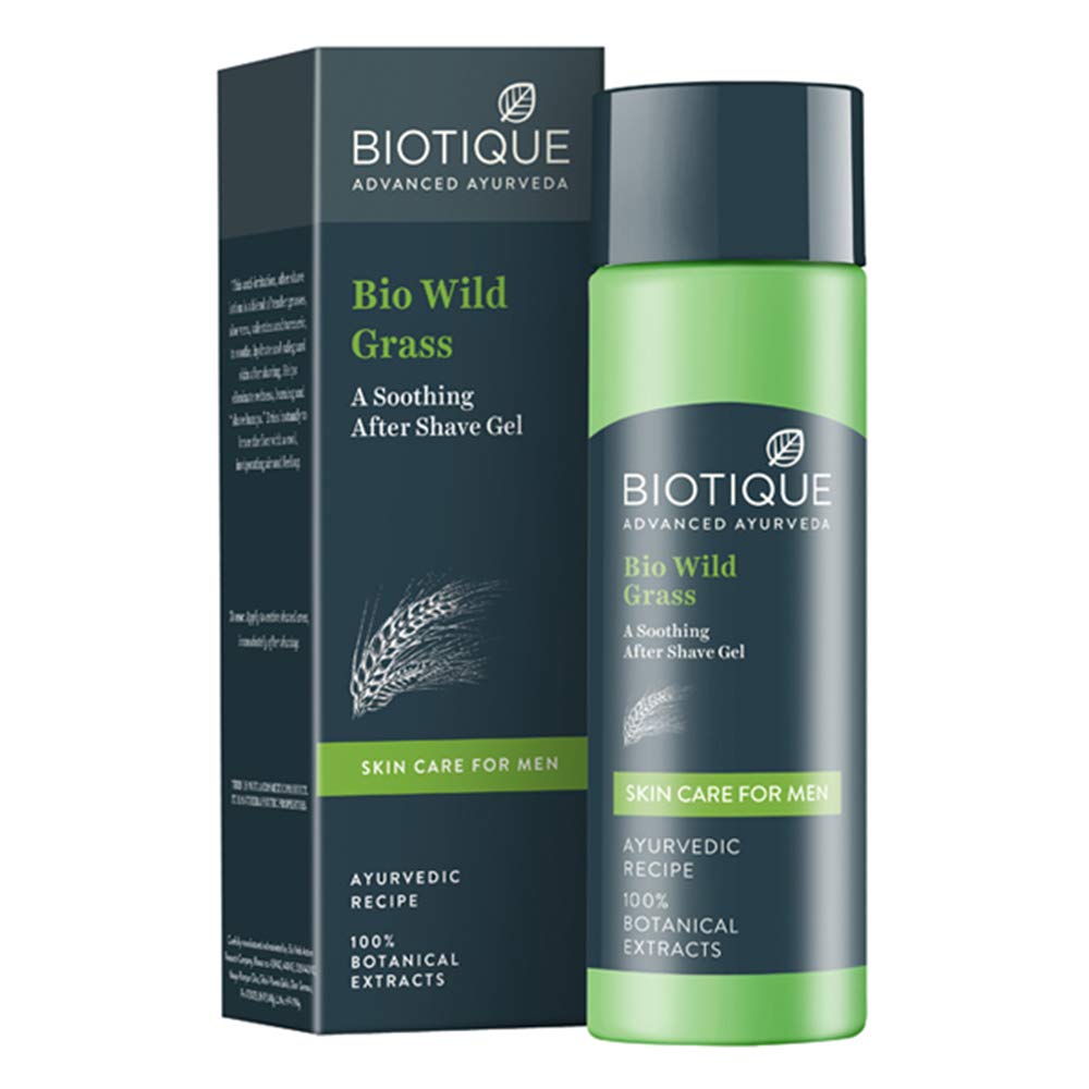 Biotique Bio Wild Grass A Soothing After Shave Gel For Men, 120Ml