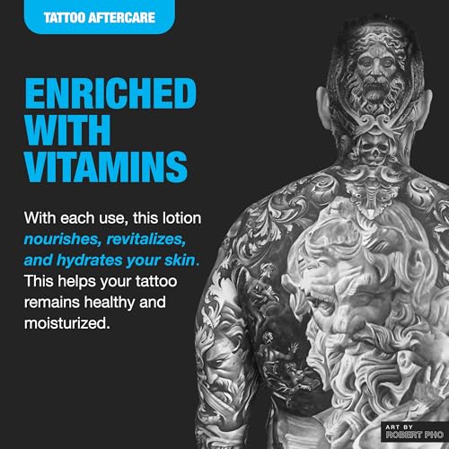 H2Ocean Ocean Care Tattoo Aftercare Lotion 2.5ounces-Fragrance Free Tattoo Moisturizing Cream-For New & Old Tattoos-Heals & Revitalizes - Dye Free