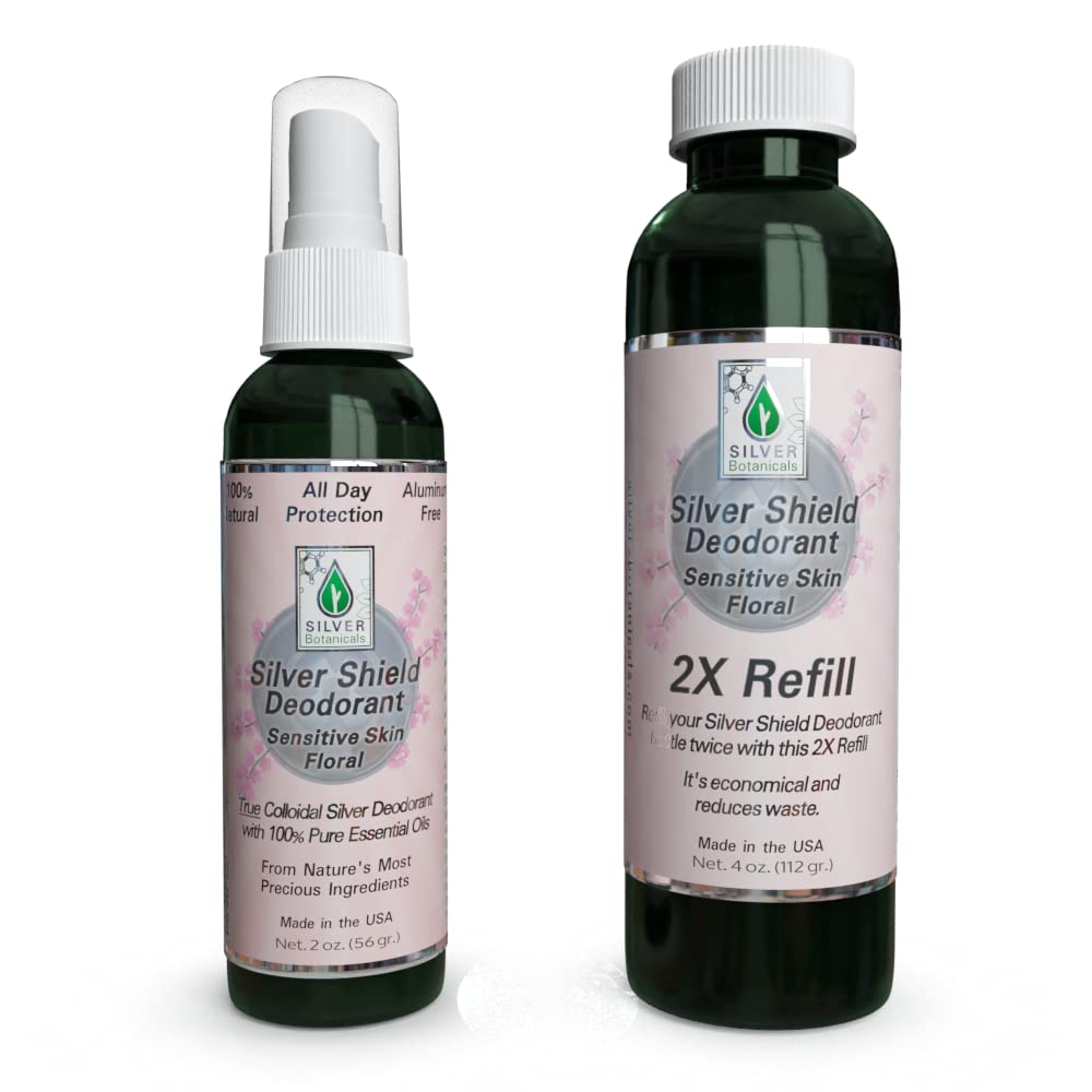 Silver Shield Deodorant 2 X Refill Sensitive Skin Floral Formula