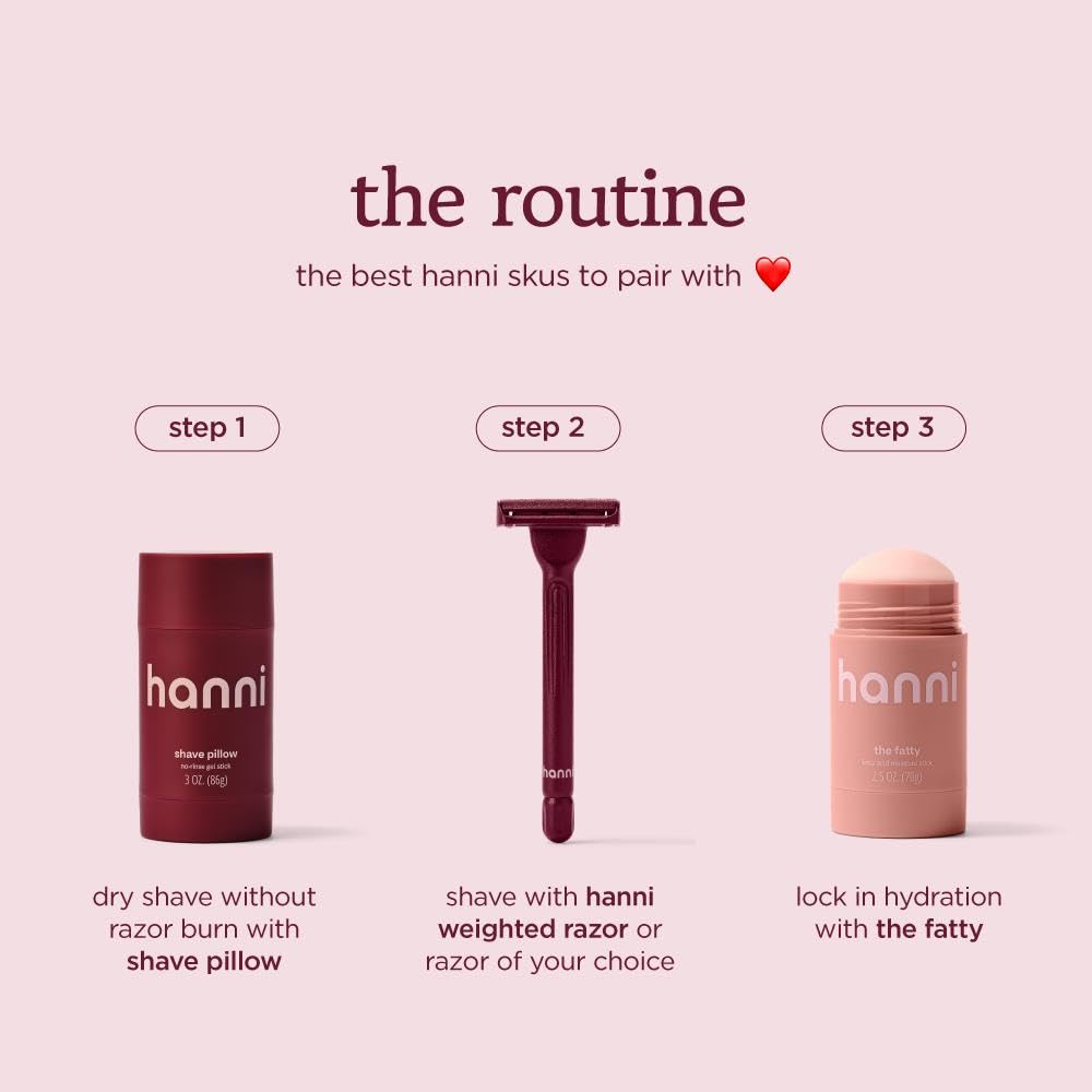 HANNI Fatty Body Moisturizer Stick with Fatty Acids, Travel Size Friendly Solid Lotion for Plumping and Hydration, Fragrance-Free and Safe for Sensitive Skin, 2.5 oz