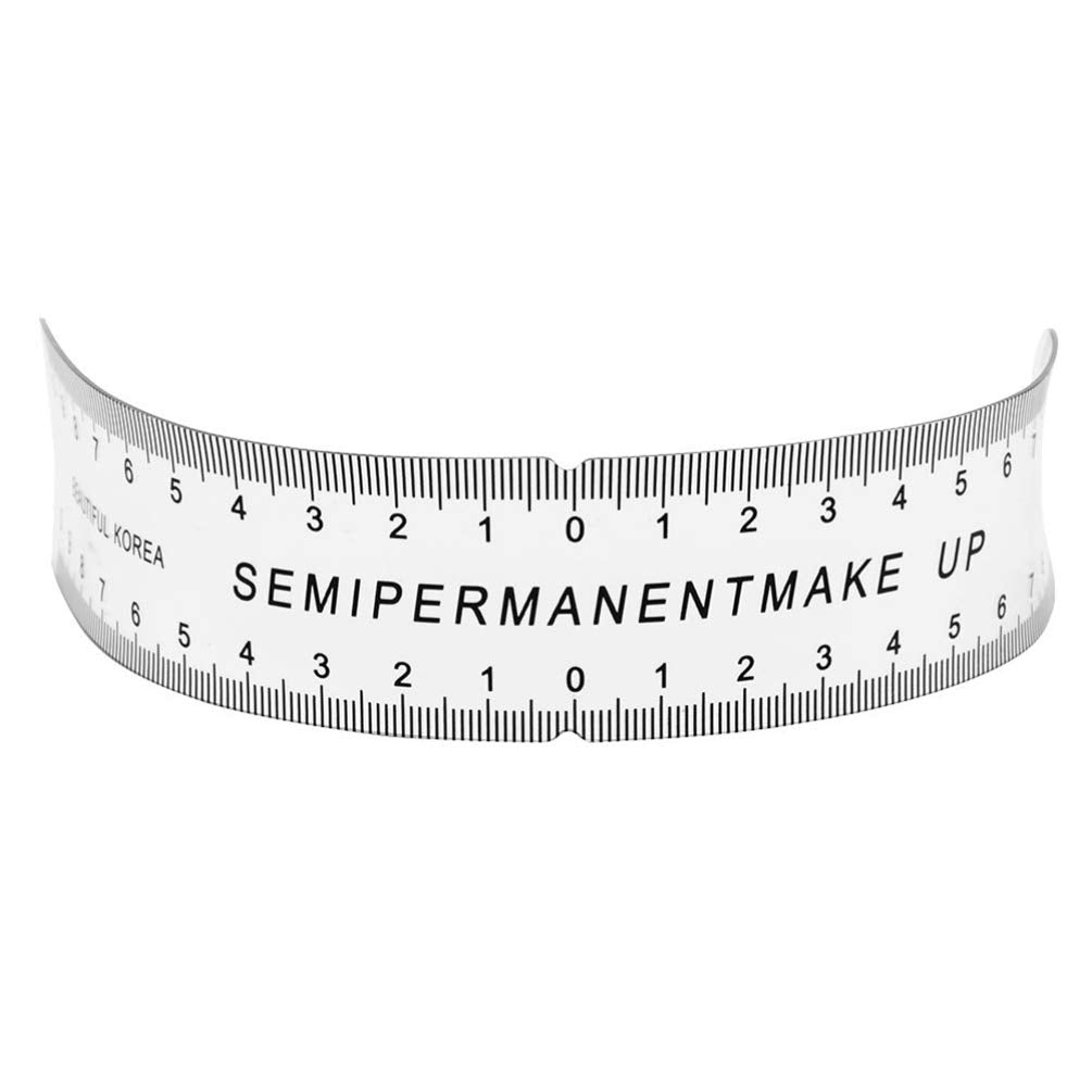 Healifty Eyebrow Embroidery Ruler Plastic Curved Makeup Brow Ruler Tattoo Measure Tools for Lady