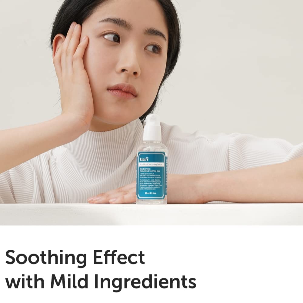 Klairs Rich Moist Soothing Serum, Facial Moisturizer, Essence, Serum, 80Ml