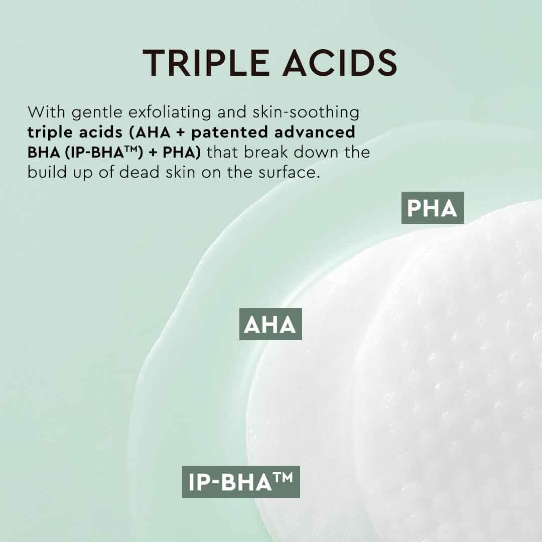 The Face Shop Tea Tree Toner Pads - Improve Uneven Skin Tone, Pore Minimizer - Exfoliating Dual Sided Toner Pad - AHA, BHA, PHA, Hyaluronic Acid - Cotton Facial Pad - Korean Toner - Korean Skin Care