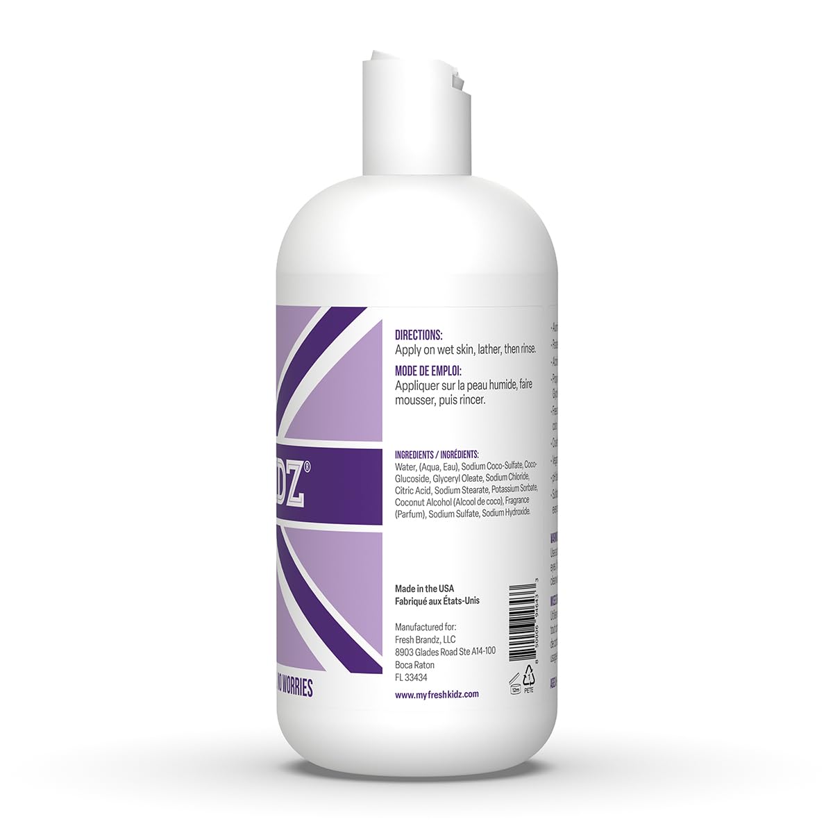 Keep It Kind Fresh Kidz Girls Purple Natural Body Wash 16.9 Fl Oz