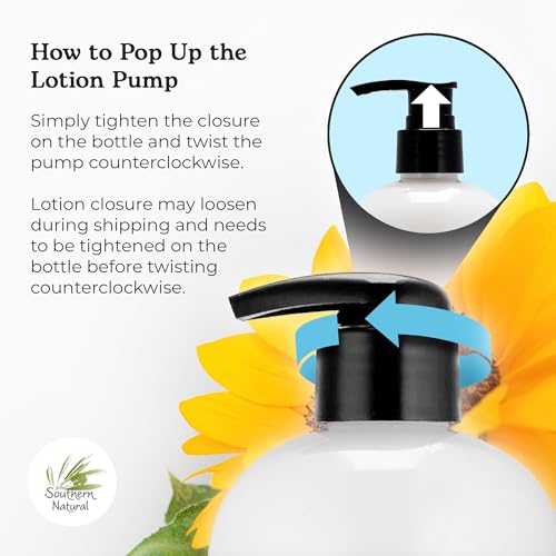 Southern Natural Goat Milk Lotion – Nourishing Face, Body & Hand Moisturizer for Dry & Sensitive Skin - Hydrating Cream, Gentle Skincare for Soft & Smooth Feel - Unscented 12oz