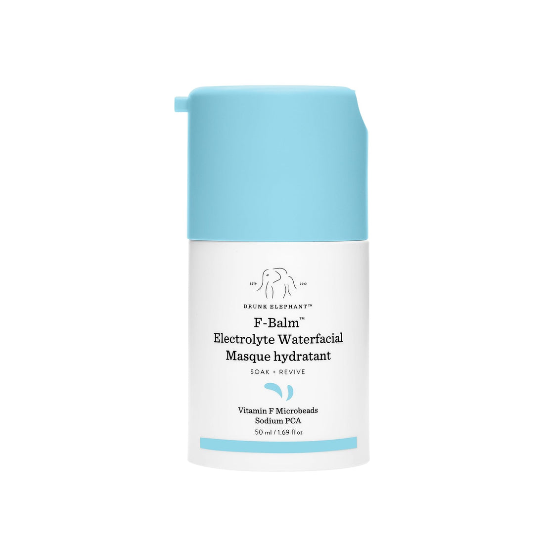 Drunk Elephant F-Balm Electrolyte Waterfacial - 50 ml/1.69 fl oz - Deeply Hydrating Overnight Face Mask - Clean Clinical Skincare - Cruelty-Free - Free of Essential Oils, Silicones, and Fragrance