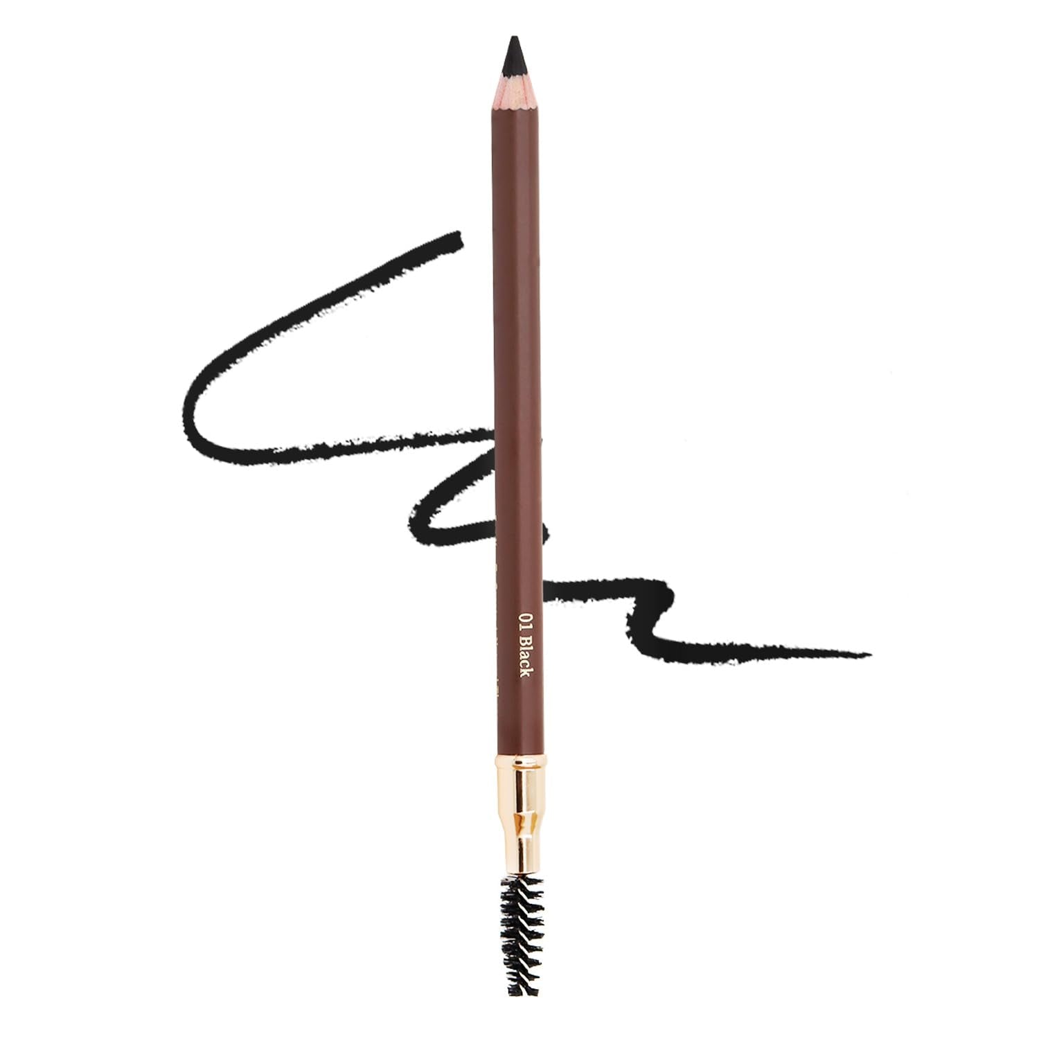 HanZan Eyebrow Pencil Longlasting Waterproof Durable Automaric Liner Eyebrow 5 Colors to Choose (1# Black)