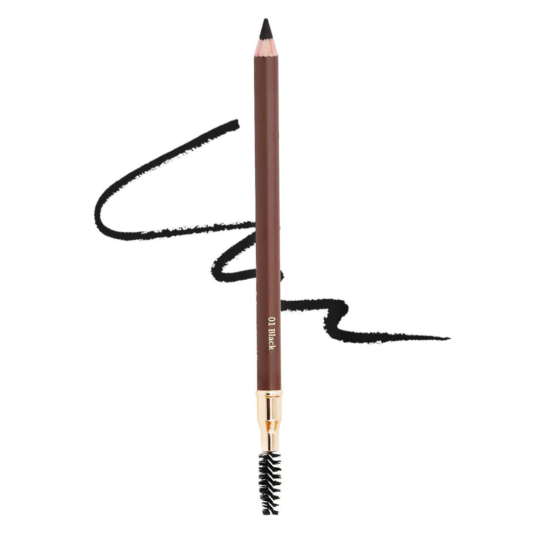 HanZan Eyebrow Pencil Longlasting Waterproof Durable Automaric Liner Eyebrow 5 Colors to Choose (1# Black)