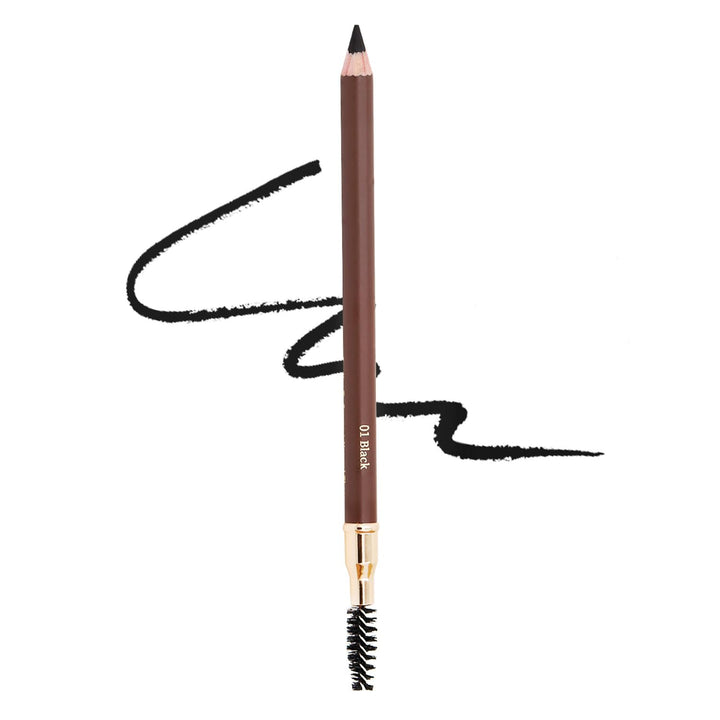 HanZan Eyebrow Pencil Longlasting Waterproof Durable Automaric Liner Eyebrow 5 Colors to Choose (1# Black)
