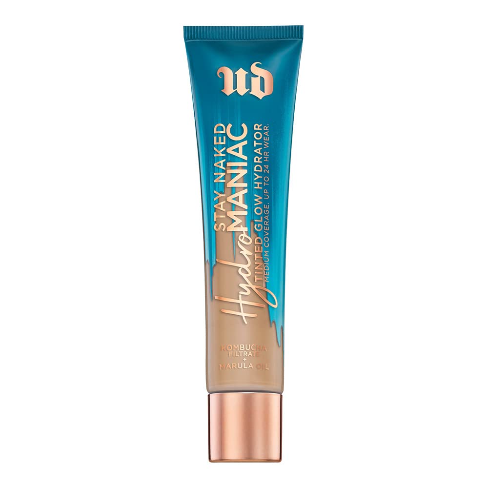 Urban Decay Hydromaniac Dewy Foundation (41 Light Medium Neutral), Hydrating Tinted Moisturizer for Dry Skin, Buildable Medium Coverage, Non-comedogenic, Vegan, Cruelty-free - 1.1 fl oz