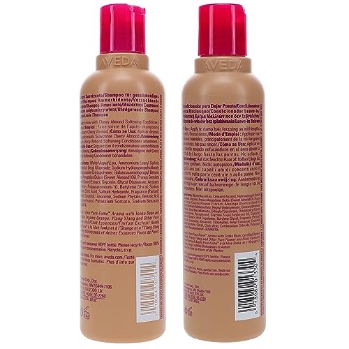 Aveda Cherry Almond Softening Shampoo 8.5 Oz & Leave in Conditioner 6.7 Oz