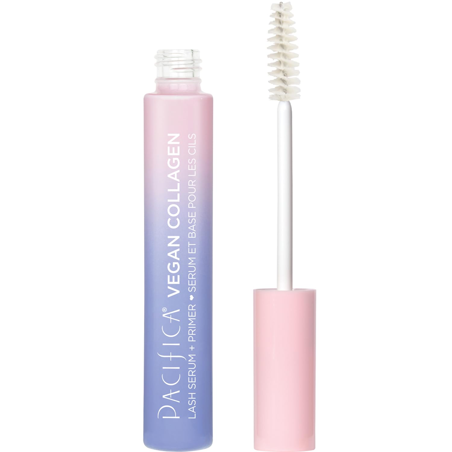 Pacifica Beauty Vegan Collagen Lash Serum and Clear Mascara Primer, Makeup, Conditioning Vitamin E and Vitamin B, Fluffy Lashes, Lash Primer, Cruelty Free, Silicone Free, Clean Makeup,0.24 oz(1 Count)