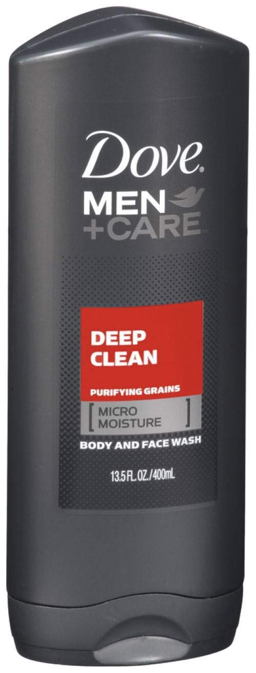 Dove Men+Care Body & Face Wash, Deep Clean 13.50 oz (Packs of 6)
