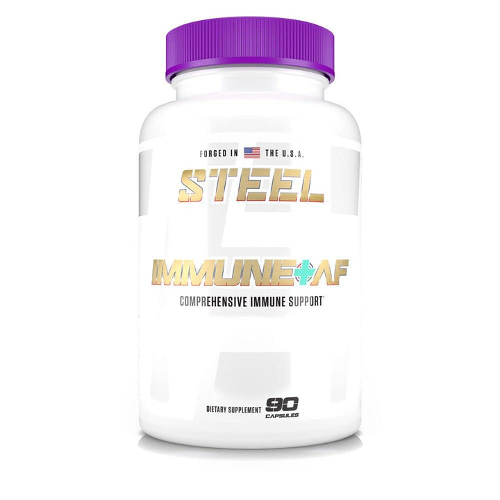 Steel Supplements Immune-AF | Mushroom and Essential Vitamin Blend w/Chaga, Cordyceps, Reishi, Zinc, Ginger, Black Elderberry | Immunity Support, Nootropic, Multivitamin