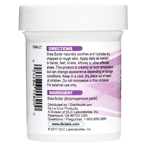 De La Cruz 100% Pure and Natural Shea Butter - Moisturizer for Dry, Irritated and Rough Skin - 2 OZ.