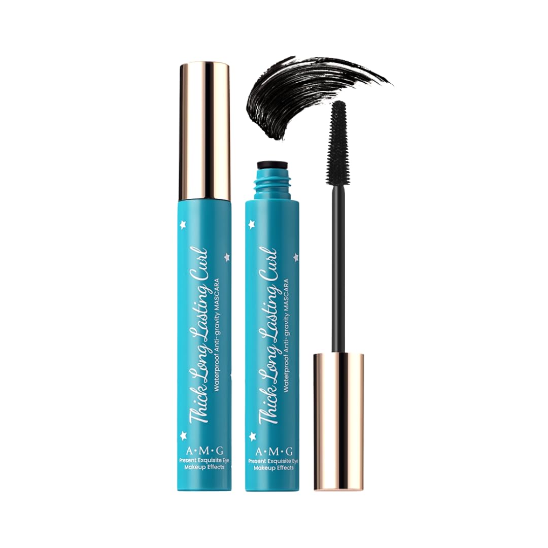 False lash Mascara - Anti-gravity mascara volume and length waterproof, Long Lasting beauty Make up, Curl Keeper Black,Eye Lash Enhancer Curl & No Clumping, Smudge Proof Tubing Mascara All Lash Types