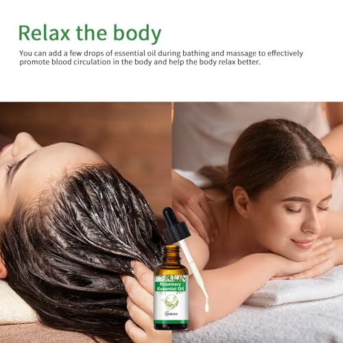Fovcos Organic Rosemary Essential Oil for Hair Growth & Skin Care, 100% Pure & Natural