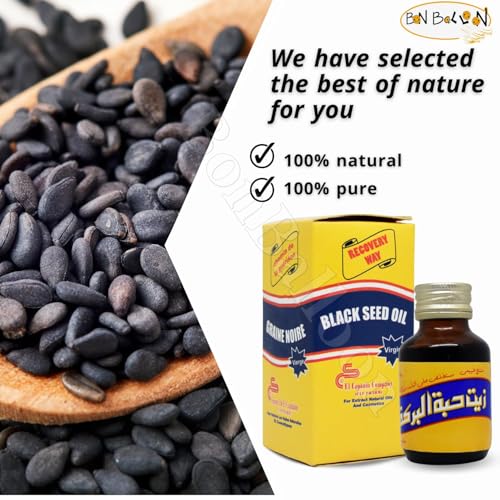 Egyptian Black Seed Oil Nigella Kalonji Black Cumin Habbatus Sauda Blackseed Sunnah Pure Cold Pressed Natural Raw Egypt Herbal Herbs ( 1 Pack = 1.05 oz / 30 ml )