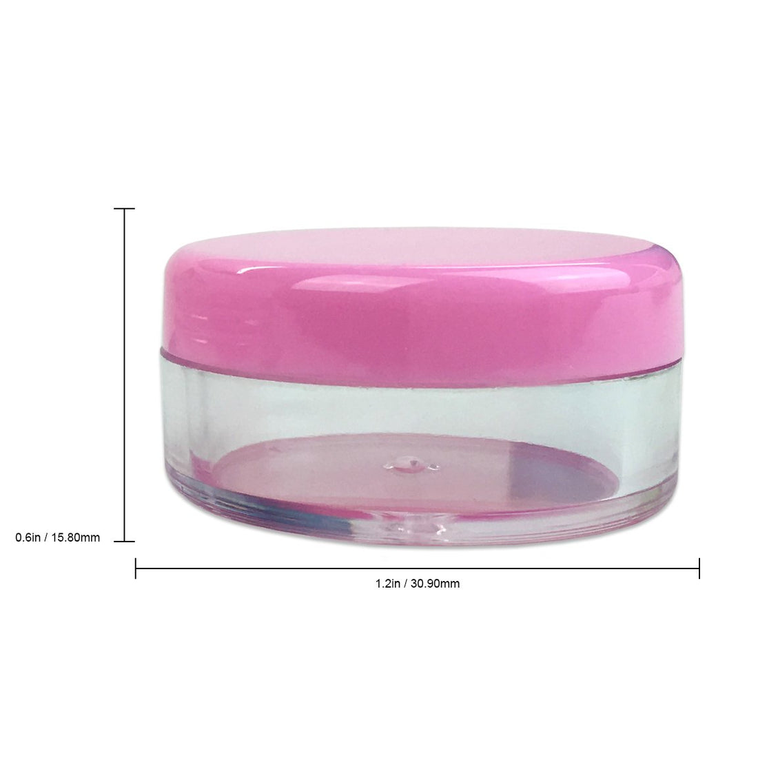 Beauticom (Quantity: 200 Pcs) 5G/5ML Round Clear Jars with Pink Lids for Cosmetics, Medication, Lab and Field Research Samples, Beauty and Health Aids