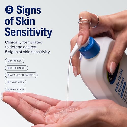 Cetaphil Face Wash, Daily Facial Cleanser for Sensitive, Combination to Oily Skin, 16 Oz, Fragrance Free, Gentle Foaming, Soap Free, Hypoallergenic