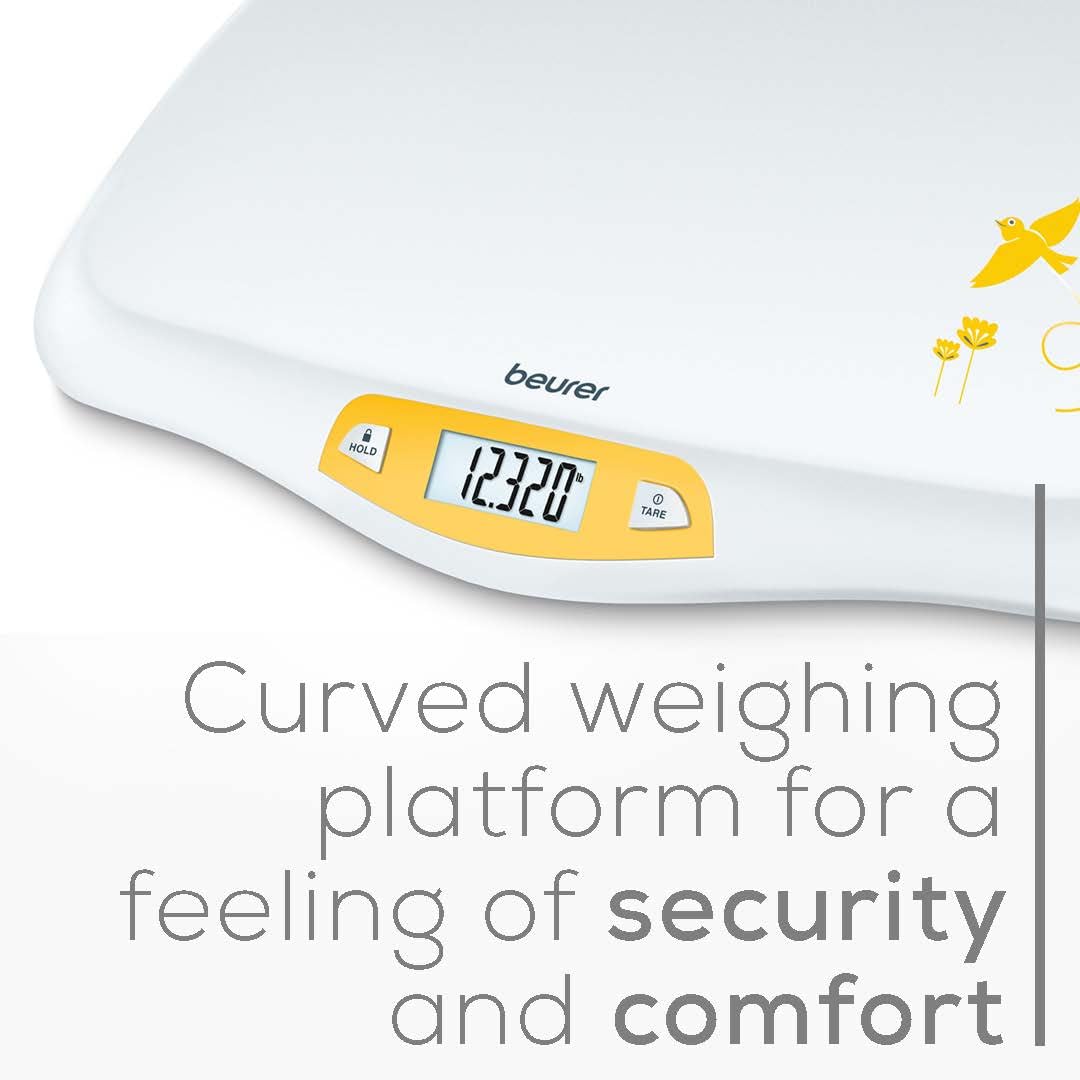 Beurer Digital Bathroom Scale With Reliable German Technology (Baby Scale - BY80)