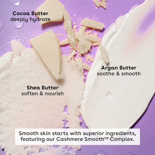 eos Cashmere Whipped Oil Body Butter, Vanilla Cashmere, 72 Hour Weightless Moisture For Dry Skin, Rich Formula and Deep Hydration, 10 oz