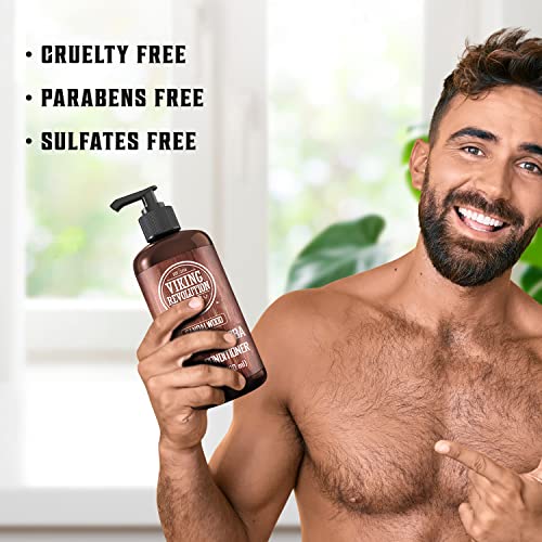 Viking Revolution Sandalwood Conditioner with Biotin and Jojoba Oil - Mens Conditioner Natural Hair Conditioner for Men with Vitamin B5 (17 Oz)