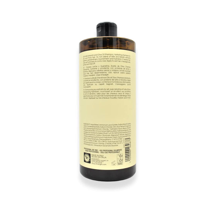 LINANGE Hydranourish Shampoo with Milk, Keratin, and Olive Oil - Hydrating and Nourishing Shampoo for Dry and Frizzy Hair, 965ml / 32.6 oz.