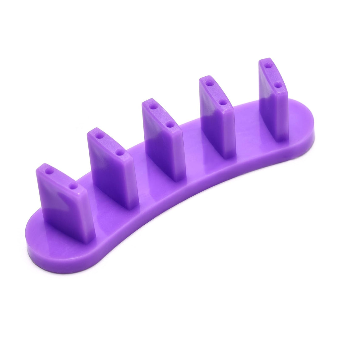 Purple: Rolabling 3Pcs False Nail Art Tips Practice Display Stand Tool for Gel Nail Polish DIY Nail Training Tools (Purple)