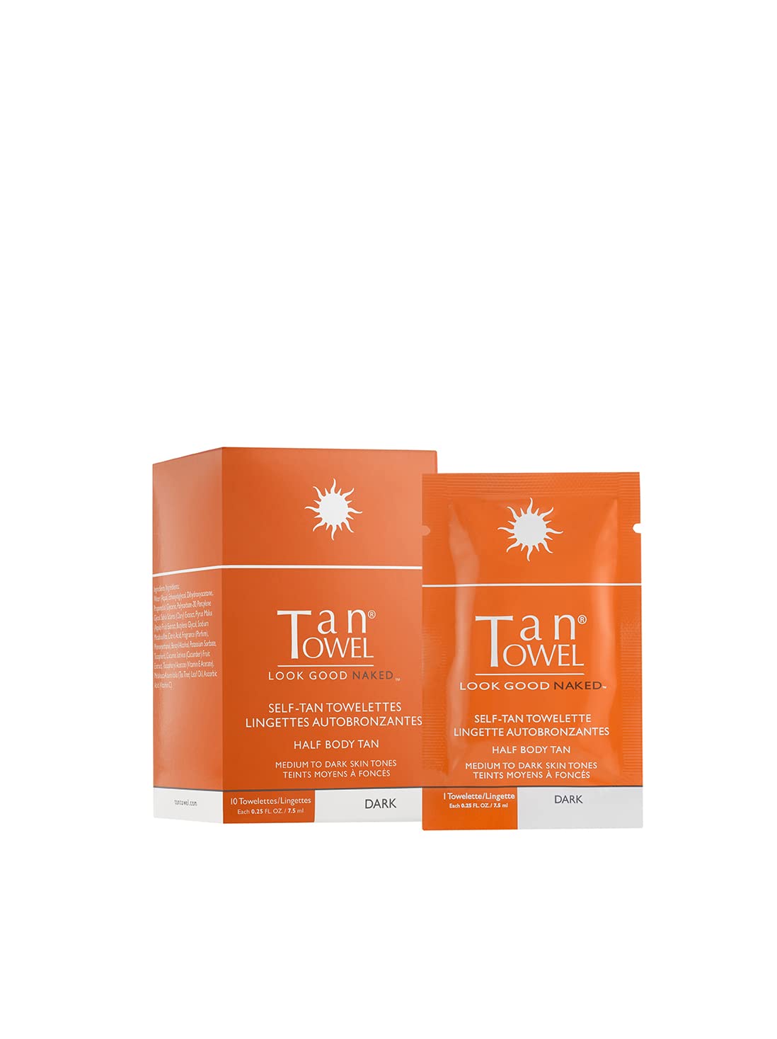 Tan Towel Half Body Tan Dark