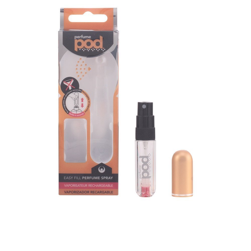 Perfume Pod Refillable Sprayer Unisex, Gold, 0.2 oz.