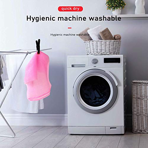 ARCH&M Exfoliating Washcloth Body Scrubber Back Scrubber for Shower Japanese Beauty Washcloth Bath Wash Cloth Korean Exfoliation Luffah Towel Net Sponge Loofah Body Scrub 3 Pack