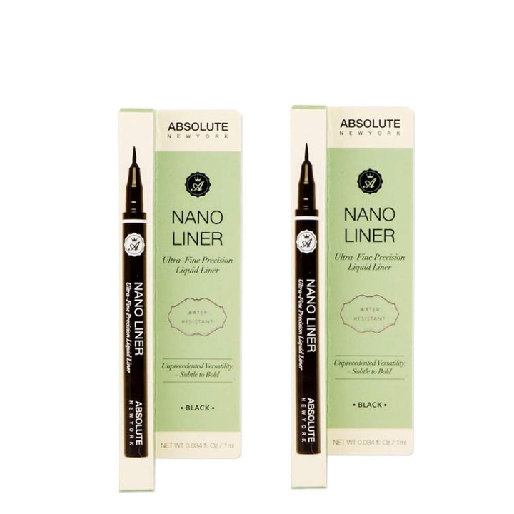 NOTE (Pack of 2) Absolute New York Liquid Liner Nano with KAI Eyebrow Razor
