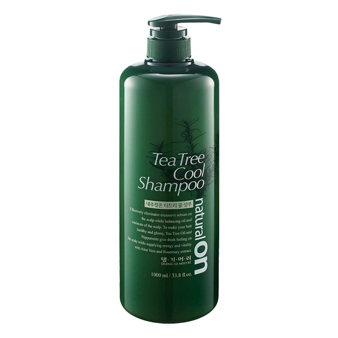 Daeng Gi Meo Ri - Shampoo and Treatment Set with Tea Tree Oil, Aloe Vera, Refreshing Feel for Oily Hair, Moisturizing for Dry Hair, Mild Cleansing Effect, 1000ml