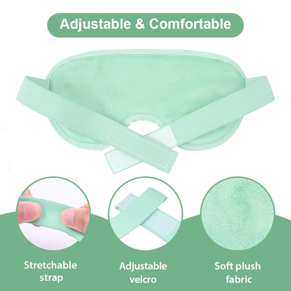 NEWGO Green: Cold Eye Mask Gel Bead Cooling Eye Mask For Puffy Eyes, Headache, Migraine, Relaxation, Reusable Plush Eye Ice Pack For Hot Cold Therapy Newgo (Green)