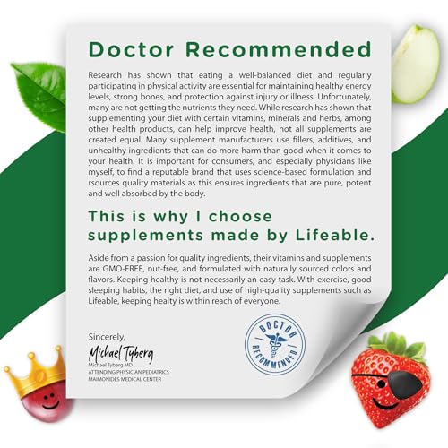 Lifeable Kids Biotin Gummies | 5,000mcg | Great Tasting Natural Flavor Biotin Supplement | Vegan Non GMO Hair Gummies | for Hair Skin and Nails | 90 Gummies