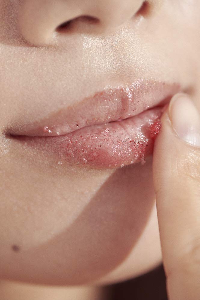 Henn Organics Luxury Lip Exfoliator Scrub - All Natural USDA Certified Organic Cruelty-Free - Lush Sugar Polish Anti-Aging Lip Repair Treatment - LAVENDER MINT