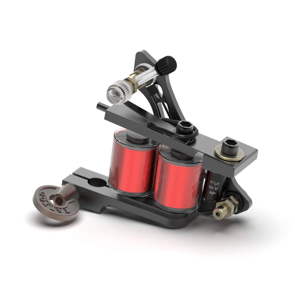 STIGMA Tattoo Machine CNC Carved from Italy Handmade Tattoo Coil Machine Gun 12 Wrap Coils for Shader