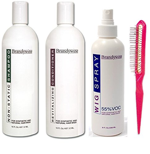 Brandywine Synthetic and Human Hair Care Products (16oz Shamp, Cond and 8oz Wig Spray)