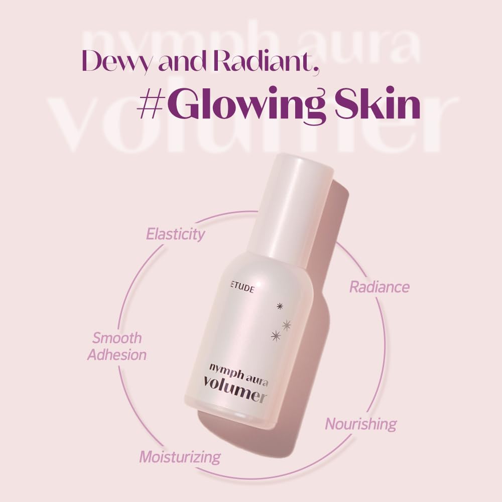 ETUDE Nymph Aura Volumer 24g (0.81Fl Oz) | Face Primer, Body Primer, Hydrating Radiant Cream, Restoring, Glow & Shiny Makeup Base, Smooth & Flawless Skin, Natural Finish, Kbeauty