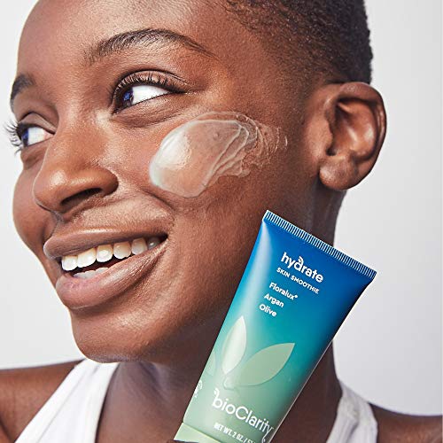BioClarity Skin Smoothie Gel Moisturizer for Normal & Oily Skin Types, 24-Hour Hydration, Vegan Formula with Clean Ingredients, Olive, Argan, Ceramide, 2 Fl Oz