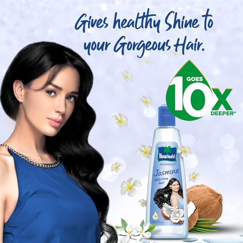Parachute Advansed Jasmine Coconut Hair Oil With Vitamin-E For Healthy Shiny Hair, Non-sticky, 300ml