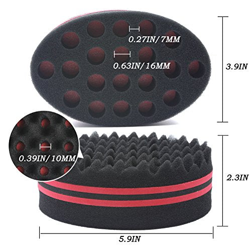 AIR&TREE Magic Barber Sponge Brush for Waves, Dreadlocks, Coils, and Afro Curls - Hair Care Tool with 7 & 16 mm Diameters (1 PCS)